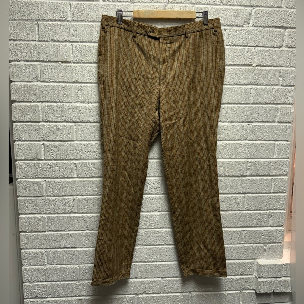 Pal Zileri Tan Striped Chinos